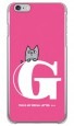 letter＆cat ピンク G design by PansonWorks（クリア） / SECOND SKIN|平面プリント/ハード|PansonWorks