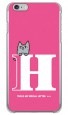 letter＆cat ピンク H design by PansonWorks（クリア） / SECOND SKIN|平面プリント/ハード|PansonWorks