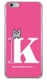 letter＆cat ピンク K design by PansonWorks（クリア） / SECOND SKIN|平面プリント/ハード|PansonWorks