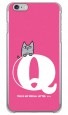 letter＆cat ピンク Q design by PansonWorks（クリア） / SECOND SKIN|平面プリント/ハード|PansonWorks
