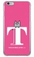 letter＆cat ピンク T design by PansonWorks（クリア） / SECOND SKIN|平面プリント/ハード|PansonWorks