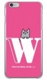 letter＆cat ピンク W design by PansonWorks（クリア） / SECOND SKIN|平面プリント/ハード|PansonWorks