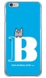 letter＆cat ブルー B design by PansonWorks（クリア） / SECOND SKIN|平面プリント/ハード|PansonWorks