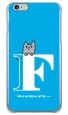 letter＆cat ブルー F design by PansonWorks（クリア） / SECOND SKIN|平面プリント/ハード|PansonWorks