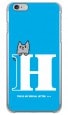 letter＆cat ブルー H design by PansonWorks（クリア） / SECOND SKIN|平面プリント/ハード|PansonWorks