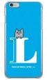 letter＆cat ブルー L design by PansonWorks（クリア） / SECOND SKIN|平面プリント/ハード|PansonWorks