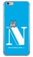 letter＆cat ブルー N design by PansonWorks（クリア） / SECOND SKIN|平面プリント/ハード|PansonWorks