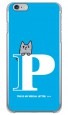 letter＆cat ブルー P design by PansonWorks（クリア） / SECOND SKIN|平面プリント/ハード|PansonWorks