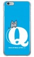 letter＆cat ブルー Q design by PansonWorks（クリア） / SECOND SKIN|平面プリント/ハード|PansonWorks