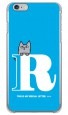 letter＆cat ブルー R design by PansonWorks（クリア） / SECOND SKIN|平面プリント/ハード|PansonWorks