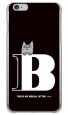 letter＆cat ブラック B design by PansonWorks（クリア） / SECOND SKIN|平面プリント/ハード|PansonWorks
