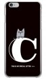 letter＆cat ブラック C design by PansonWorks（クリア） / SECOND SKIN|平面プリント/ハード|PansonWorks
