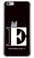 letter＆cat ブラック E design by PansonWorks（クリア） / SECOND SKIN|平面プリント/ハード|PansonWorks