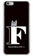 letter＆cat ブラック F design by PansonWorks（クリア） / SECOND SKIN|平面プリント/ハード|PansonWorks