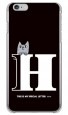 letter＆cat ブラック H design by PansonWorks（クリア） / SECOND SKIN|平面プリント/ハード|PansonWorks