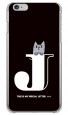 letter＆cat ブラック J design by PansonWorks（クリア） / SECOND SKIN|平面プリント/ハード|PansonWorks