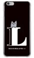 letter＆cat ブラック L design by PansonWorks（クリア） / SECOND SKIN|平面プリント/ハード|PansonWorks