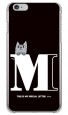 letter＆cat ブラック M design by PansonWorks（クリア） / SECOND SKIN|平面プリント/ハード|PansonWorks