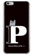 letter＆cat ブラック P design by PansonWorks（クリア） / SECOND SKIN|平面プリント/ハード|PansonWorks