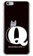 letter＆cat ブラック Q design by PansonWorks（クリア） / SECOND SKIN|平面プリント/ハード|PansonWorks