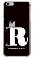 letter＆cat ブラック R design by PansonWorks（クリア） / SECOND SKIN|平面プリント/ハード|PansonWorks
