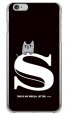 letter＆cat ブラック S design by PansonWorks（クリア） / SECOND SKIN|平面プリント/ハード|PansonWorks