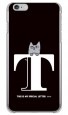 letter＆cat ブラック T design by PansonWorks（クリア） / SECOND SKIN|平面プリント/ハード|PansonWorks