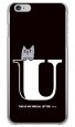 letter＆cat ブラック U design by PansonWorks（クリア） / SECOND SKIN|平面プリント/ハード|PansonWorks