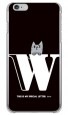 letter＆cat ブラック W design by PansonWorks（クリア） / SECOND SKIN|平面プリント/ハード|PansonWorks