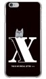 letter＆cat ブラック X design by PansonWorks（クリア） / SECOND SKIN|平面プリント/ハード|PansonWorks