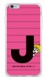 letter＆boy ピンク J design by PansonWorks（ソフトTPU半透明） / SECOND SKIN|平面プリント/ソフトTPU|PansonWorks