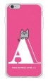 letter＆cat ピンク A design by PansonWorks（ソフトTPU半透明） / SECOND SKIN|平面プリント/ソフトTPU|PansonWorks
