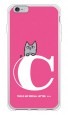 letter＆cat ピンク C design by PansonWorks（ソフトTPU半透明） / SECOND SKIN|平面プリント/ソフトTPU|PansonWorks