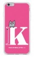 letter＆cat ピンク K design by PansonWorks（ソフトTPU半透明） / SECOND SKIN|平面プリント/ソフトTPU|PansonWorks