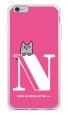 letter＆cat ピンク N design by PansonWorks（ソフトTPU半透明） / SECOND SKIN|平面プリント/ソフトTPU|PansonWorks