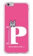 letter＆cat ピンク P design by PansonWorks（ソフトTPU半透明） / SECOND SKIN|平面プリント/ソフトTPU|PansonWorks