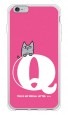 letter＆cat ピンク Q design by PansonWorks（ソフトTPU半透明） / SECOND SKIN|平面プリント/ソフトTPU|PansonWorks