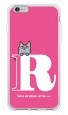 letter＆cat ピンク R design by PansonWorks（ソフトTPU半透明） / SECOND SKIN|平面プリント/ソフトTPU|PansonWorks