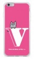letter＆cat ピンク V design by PansonWorks（ソフトTPU半透明） / SECOND SKIN|平面プリント/ソフトTPU|PansonWorks