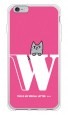 letter＆cat ピンク W design by PansonWorks（ソフトTPU半透明） / SECOND SKIN|平面プリント/ソフトTPU|PansonWorks