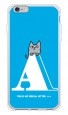 letter＆cat ブルー A design by PansonWorks（ソフトTPU半透明） / SECOND SKIN|平面プリント/ソフトTPU|PansonWorks