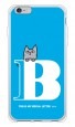 letter＆cat ブルー B design by PansonWorks（ソフトTPU半透明） / SECOND SKIN|平面プリント/ソフトTPU|PansonWorks