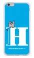 letter＆cat ブルー H design by PansonWorks（ソフトTPU半透明） / SECOND SKIN|平面プリント/ソフトTPU|PansonWorks