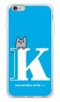 letter＆cat ブルー K design by PansonWorks（ソフトTPU半透明） / SECOND SKIN|平面プリント/ソフトTPU|PansonWorks