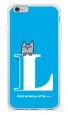 letter＆cat ブルー L design by PansonWorks（ソフトTPU半透明） / SECOND SKIN|平面プリント/ソフトTPU|PansonWorks
