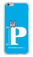 letter＆cat ブルー P design by PansonWorks（ソフトTPU半透明） / SECOND SKIN|平面プリント/ソフトTPU|PansonWorks