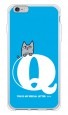 letter＆cat ブルー Q design by PansonWorks（ソフトTPU半透明） / SECOND SKIN|平面プリント/ソフトTPU|PansonWorks