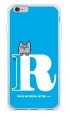 letter＆cat ブルー R design by PansonWorks（ソフトTPU半透明） / SECOND SKIN|平面プリント/ソフトTPU|PansonWorks