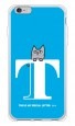 letter＆cat ブルー T design by PansonWorks（ソフトTPU半透明） / SECOND SKIN|平面プリント/ソフトTPU|PansonWorks