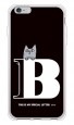 letter＆cat ブラック B design by PansonWorks（ソフトTPU半透明） / SECOND SKIN|平面プリント/ソフトTPU|PansonWorks